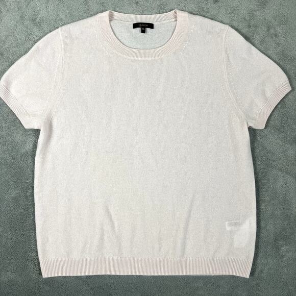 Quince Mongolian Cashmere Tee Minimal Pink Women's XL Quiet Luxury - Picture 1 of 7